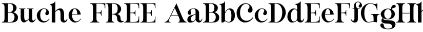 Buche FREE font