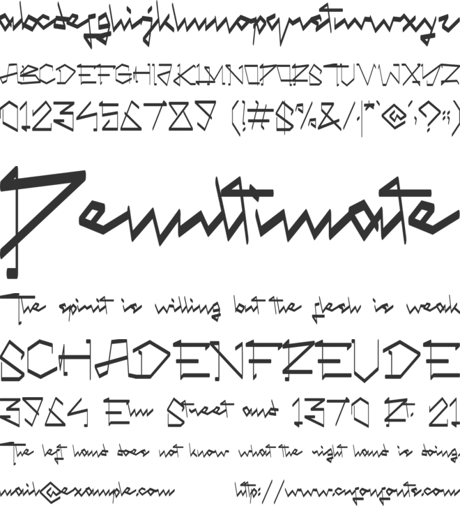 Romacht font preview