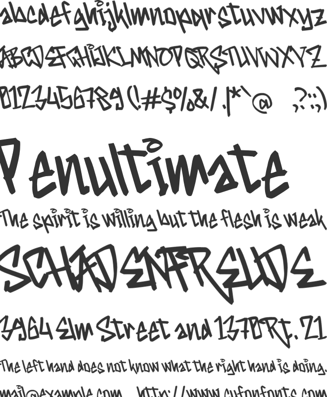 g Graffitian font preview