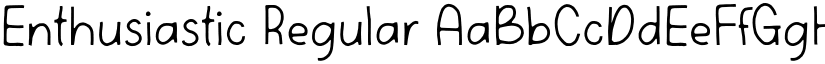Enthusiastic Regular font