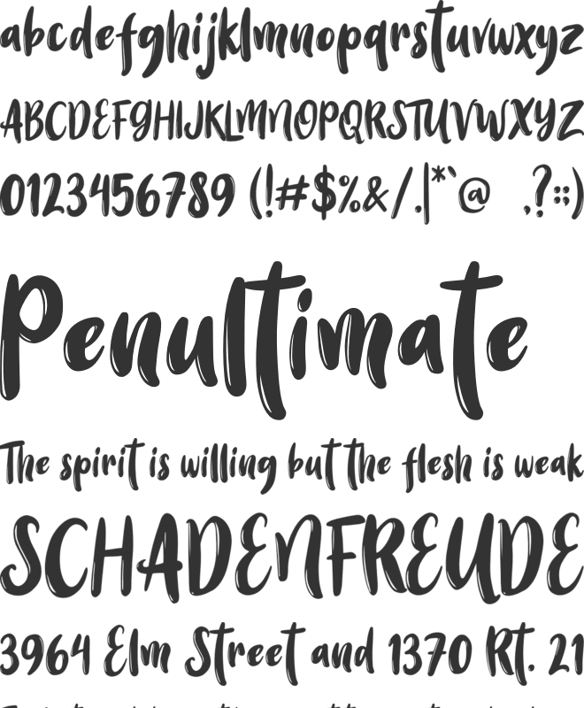 Wensfort font preview