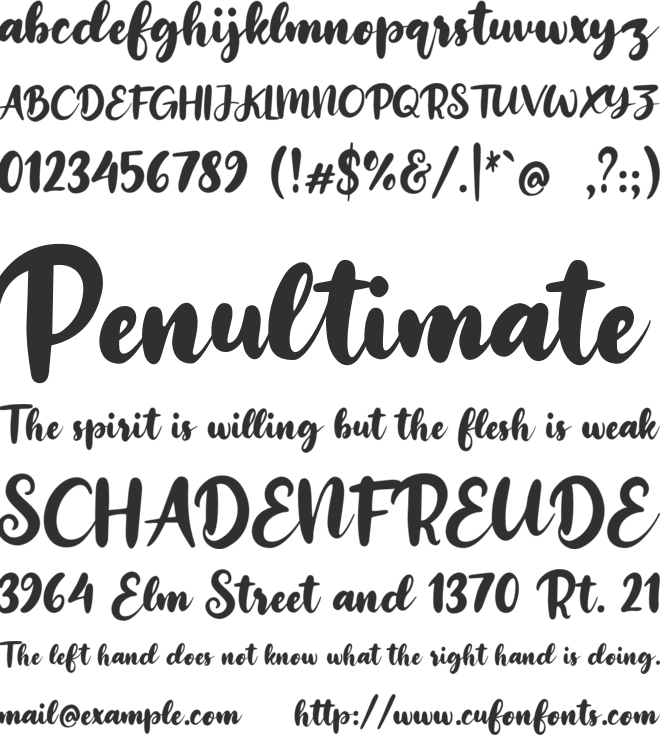 Hontary font preview