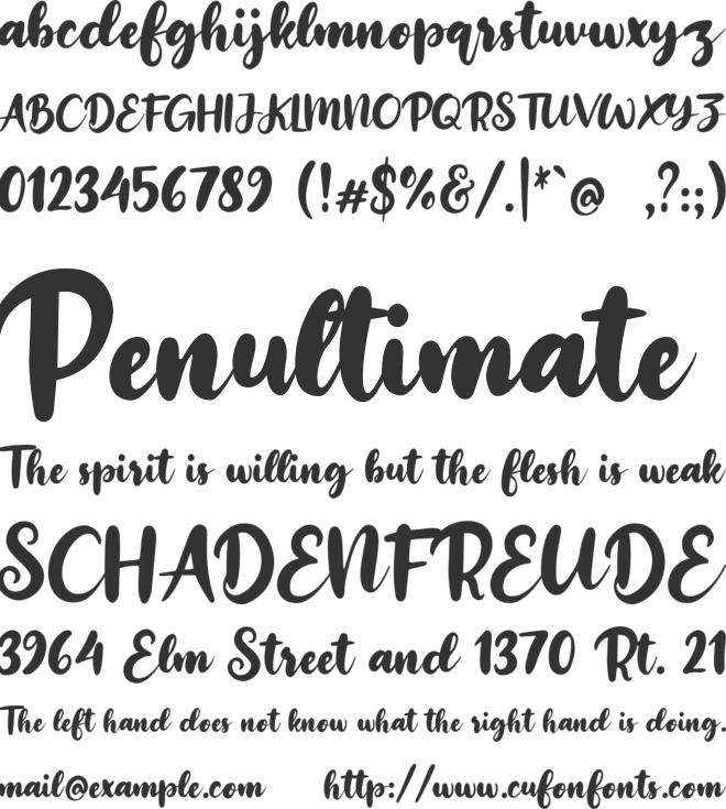 Hontary font preview