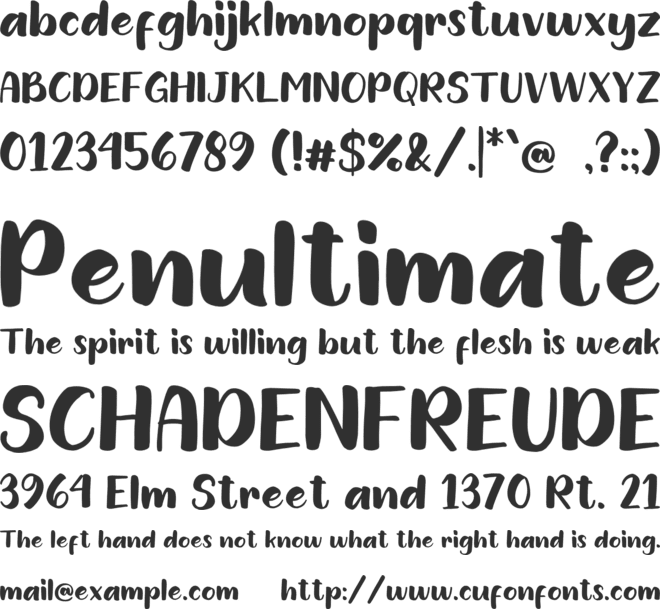 Kasper Lullaby font preview