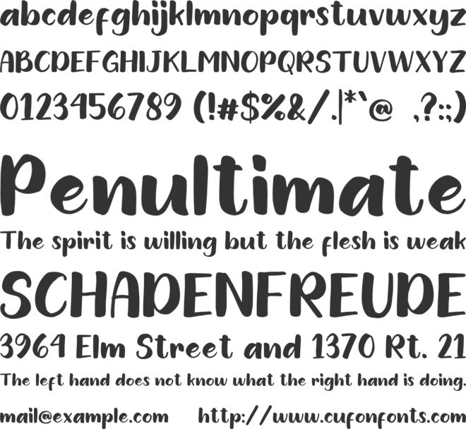 Kasper Lullaby font preview