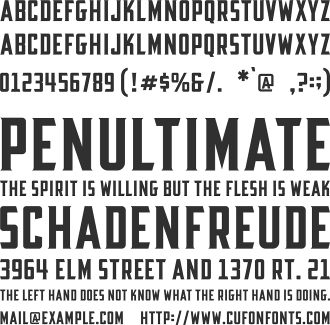 Durbank font preview
