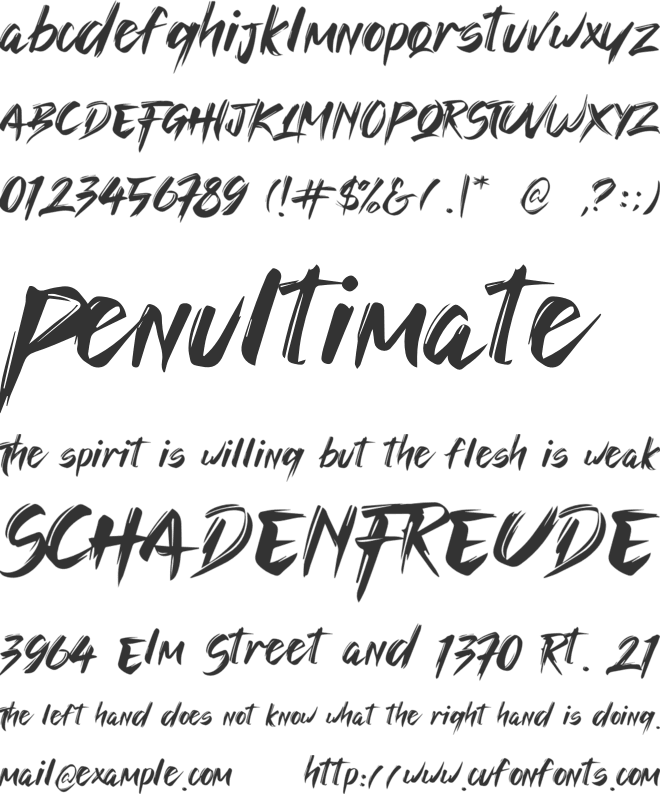 FIGHTBACK font preview