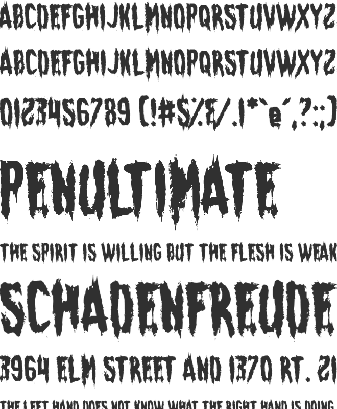 Sinister Sunday font preview