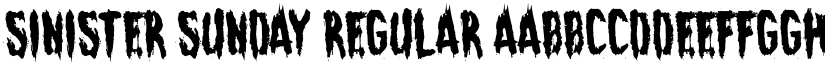 Sinister Sunday Regular font