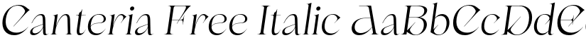 Canteria Free Italic font