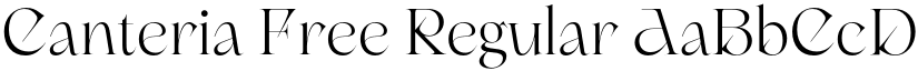 Canteria Free Regular font