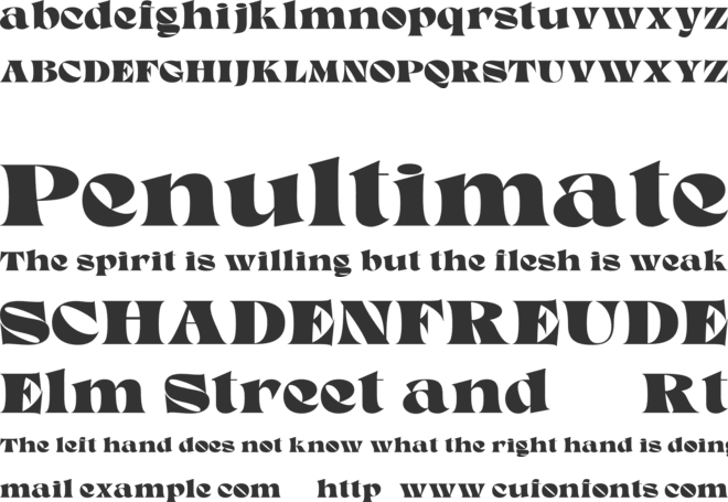 Calby Free font preview