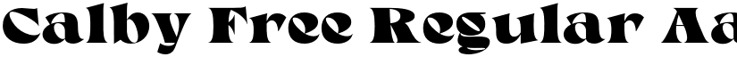 Calby Free Regular font