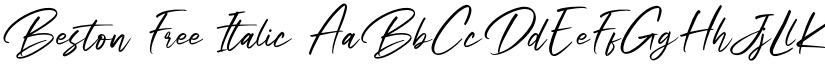 Beston Free Italic font