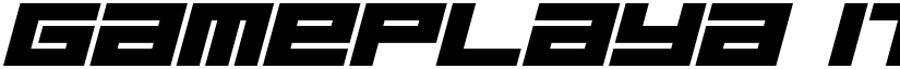 Gameplaya Italic font