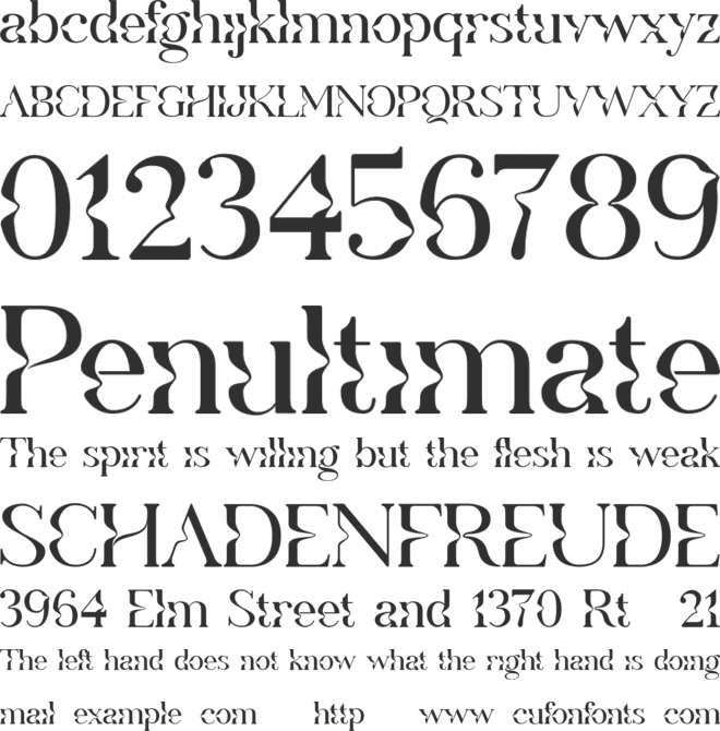 Trail font preview