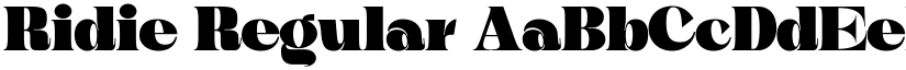 Ridie Regular font