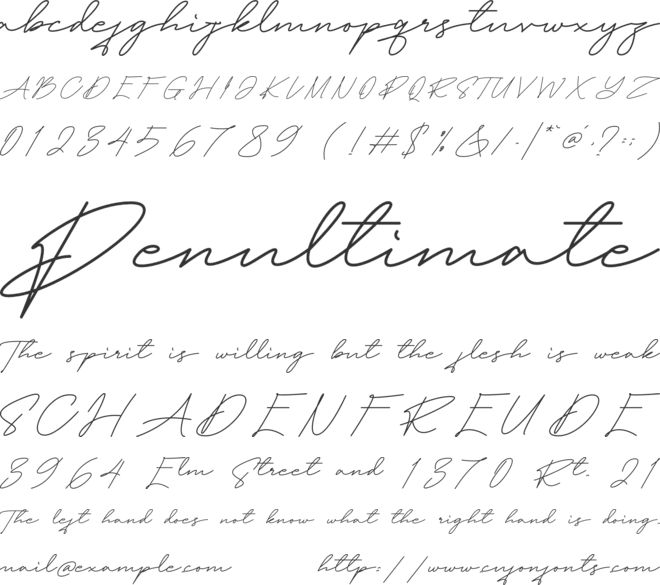 Santrome font preview