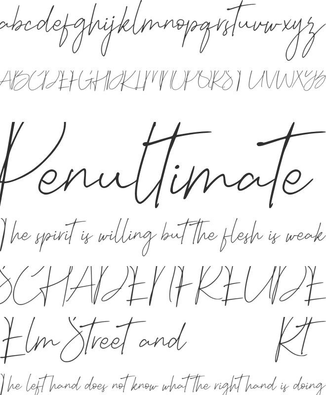 Heleny Free font preview