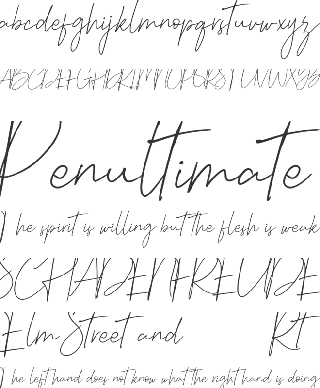 Heleny Free font preview