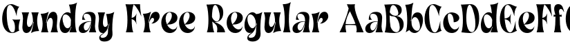 Gunday Free Regular font