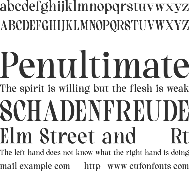 Glutern Free font preview