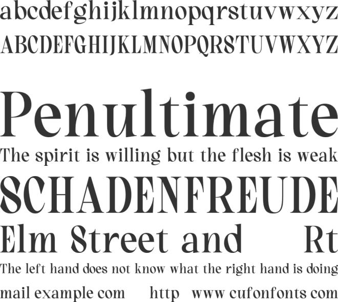 Glutern Free font preview