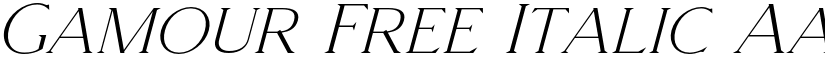 Gamour Free Italic font