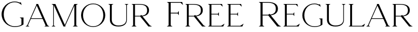 Gamour Free Regular font