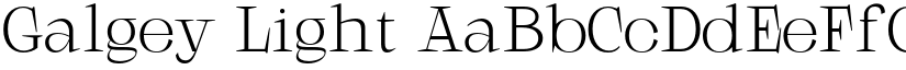 Galgey Light font