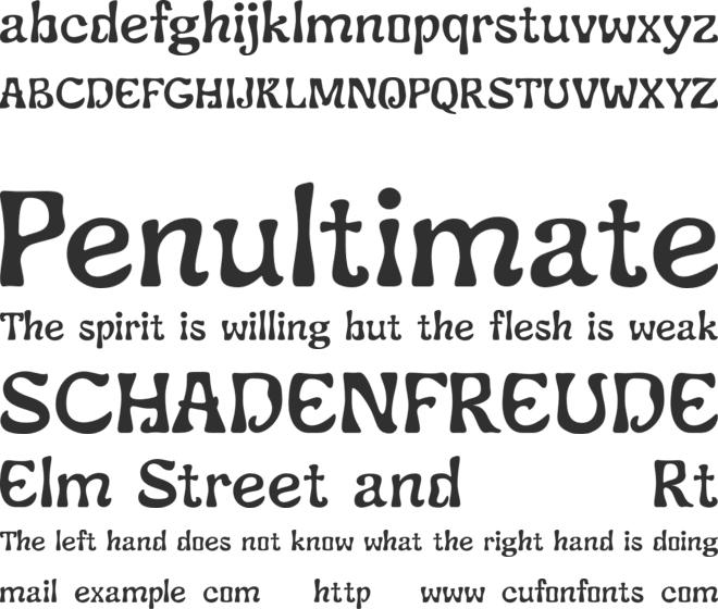 Funkley Free font preview