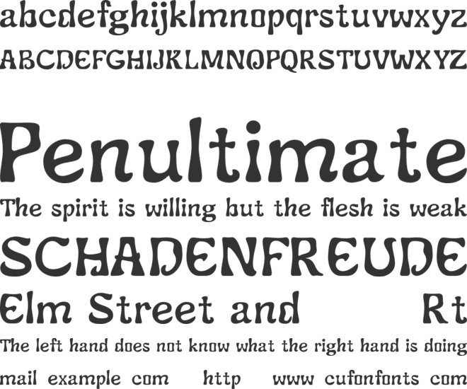 Funkley Free font preview