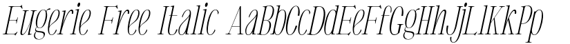 Eugerie Free Italic font
