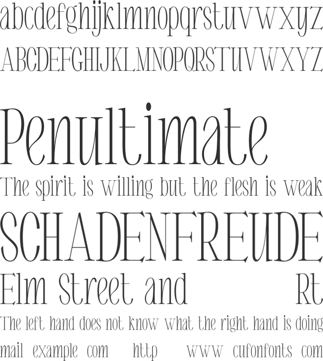 Eugerie Free font preview