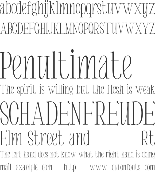 Eugerie Free font preview