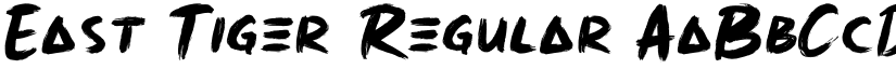 East Tiger font download