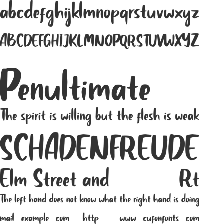 Claudey font preview