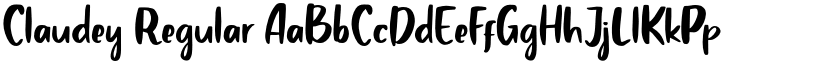 Claudey Regular font