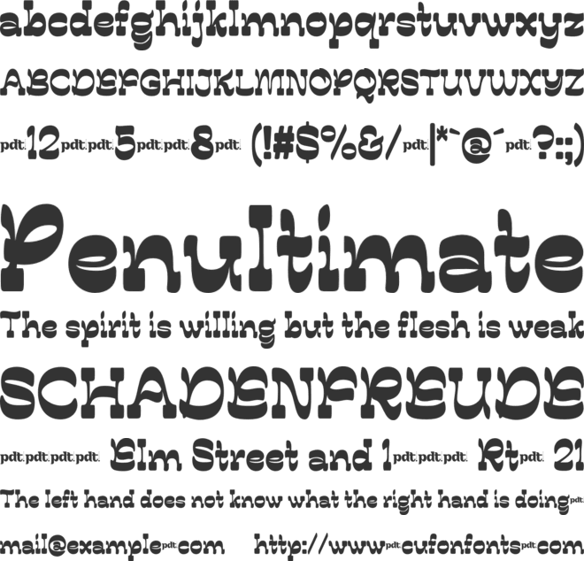 Bungire Retro trial font preview