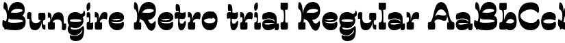Bungire Retro trial Regular font