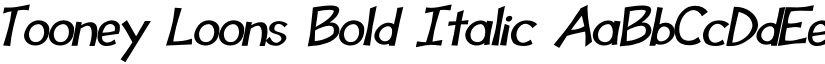 Tooney Loons Bold Italic font
