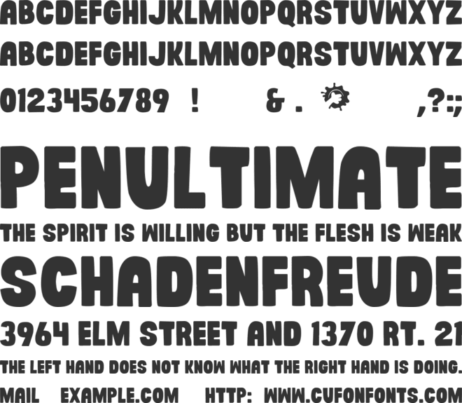 Outfit7 font preview