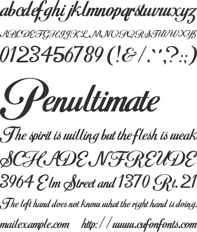 Paramountain font preview