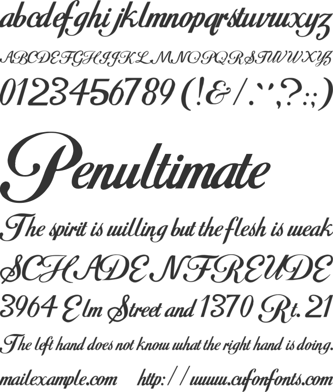 Paramountain font preview