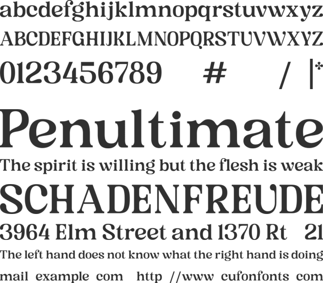Glypster font preview