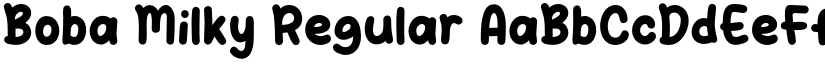 Boba Milky Regular font
