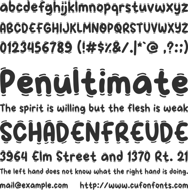 Sleepy font preview