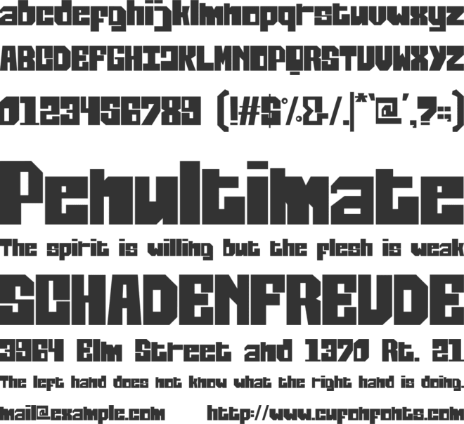 Thifloss font preview