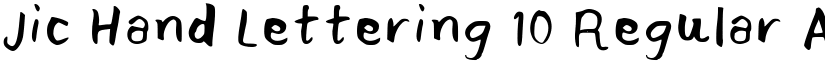 Jic Hand Lettering 10 Regular font