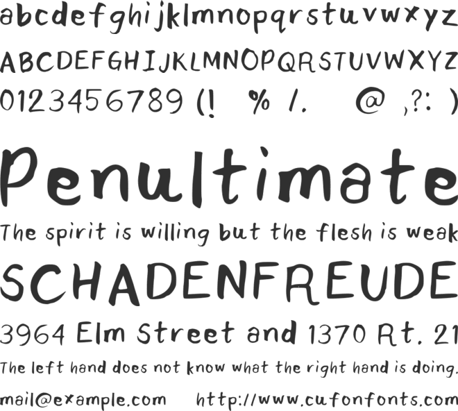 Jic Hand Lettering Fonts font preview